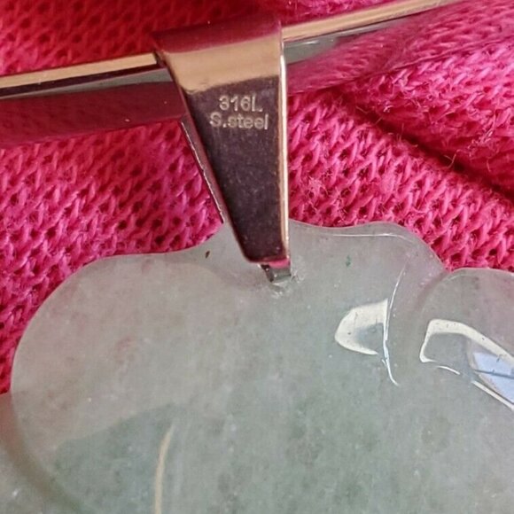 Rose Carved Green Aventurine and Freshwater Pearl bracelet & Collar Neck… - Picture 11 of 11